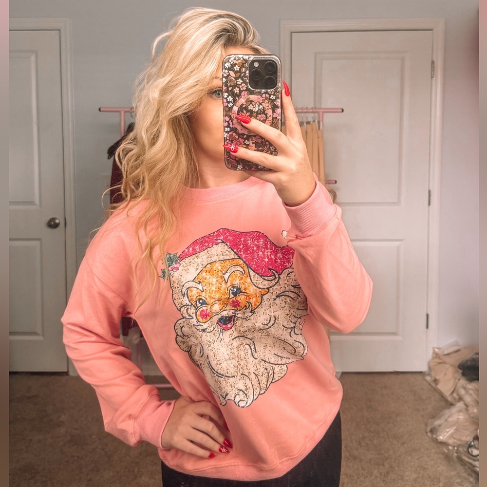 CUTE VINTAGE SANTA CHRISTMAS SWEATER
